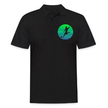 Footballeur Sunset Logo - Polo Homme - noir - Devant - Kai (181cm)