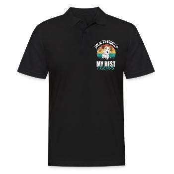 Jack Russell - Men's Polo Shirt - black - Front - Kai (181cm)