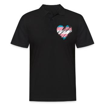 Fierté Cœur LGBTQ - Polo Homme - noir - Devant - Kai (181cm)
