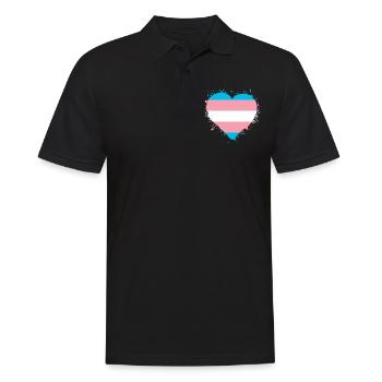 Fierté Cœur LGBTQ - Polo Homme - noir - Devant - Kai (181cm)