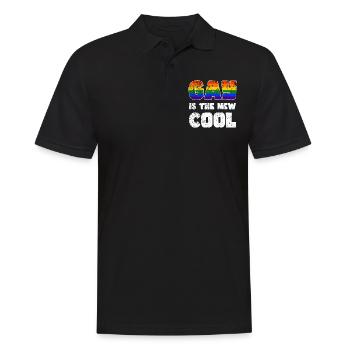 Fierté LGBTQ. Déclaration - Polo Homme - noir - Devant - Kai (181cm)
