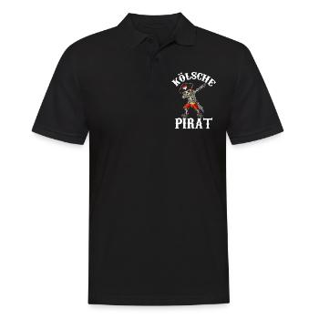 Karneval Kölle Alaaf Dabbing Skelett Fun mit Pirat - Männer Poloshirt - Schwarz - Vorne - Kai (181cm)