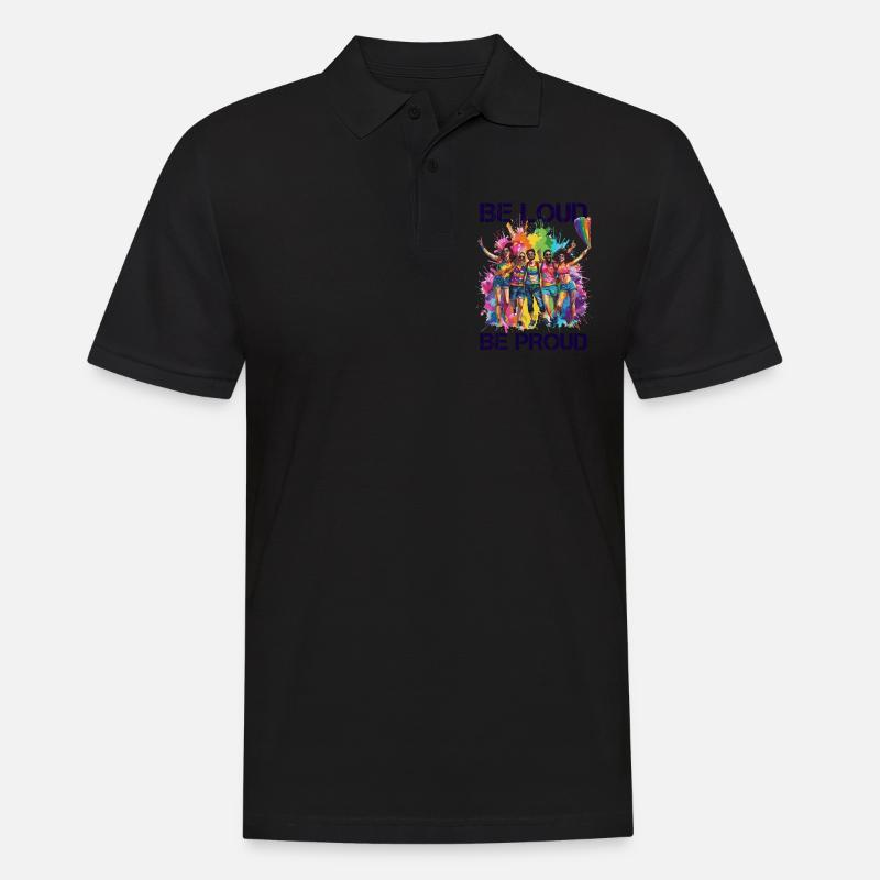 Rainbow Connection Embrace, Happy Pride - Männer Poloshirt - Schwarz
