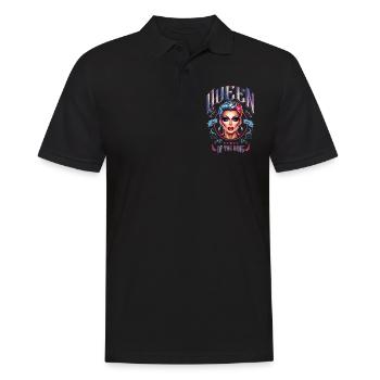 LGBTQ+ Pride Queen of the Drag - Männer Poloshirt - Schwarz - Vorne - Kai (181cm)