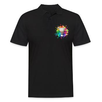 Cool badminton badminton design - Men's Polo Shirt - black - Front - Kai (181cm)