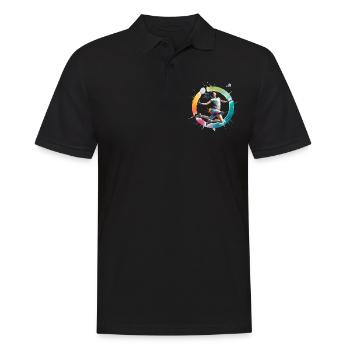 Cool badminton badminton design - Men's Polo Shirt - black - Front - Kai (181cm)