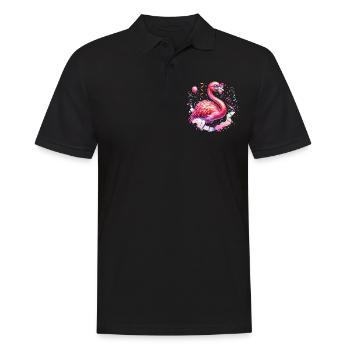 Kölle Alaaf Flamingo Party Extravaganza - Männer Poloshirt - Schwarz - Vorne - Kai (181cm)