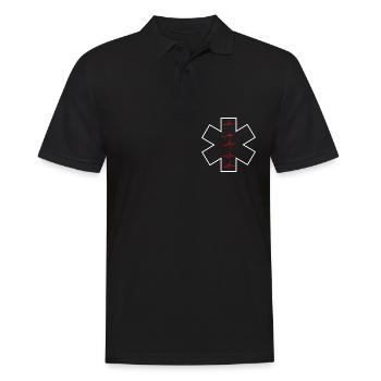 Star Of Life Herzschlag EKG Puls Sanitäter Rettung - Männer Poloshirt - Schwarz - Vorne - Kai (181cm)