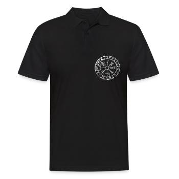 Valhalla Vegvisir Wikinger Kompass Krieger Pagan O - Männer Poloshirt - Schwarz - Vorne - Kai (181cm)