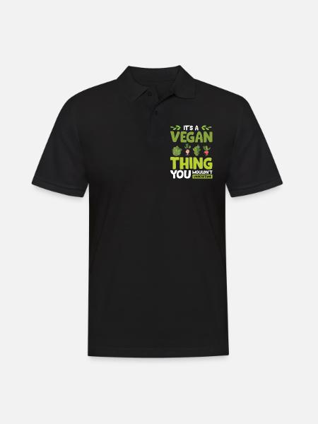 Vegan vegans - Men's Polo Shirt - black