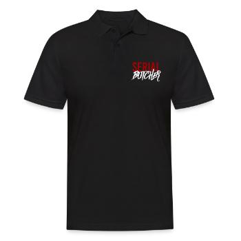 Serial butcher - Men's Polo Shirt - black - Front - Kai (181cm)