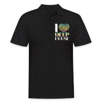 Liebe Deep House Musik - Männer Poloshirt - Schwarz - Vorne - Kai (181cm)
