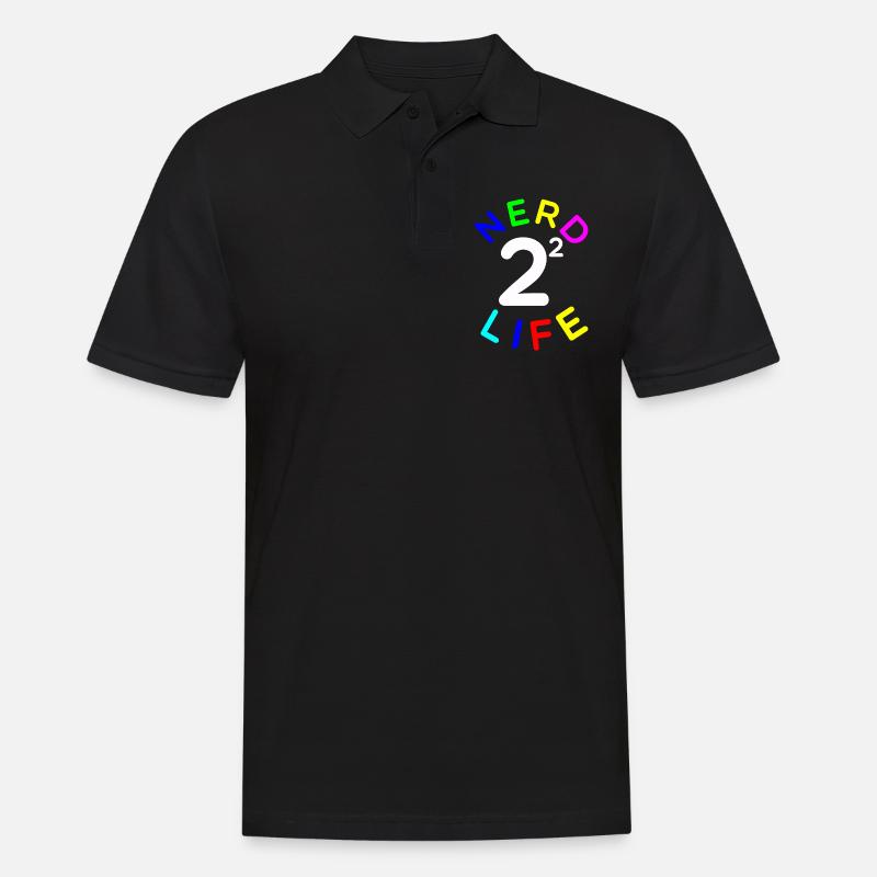 Nerd Math Life - Männer Poloshirt - Schwarz