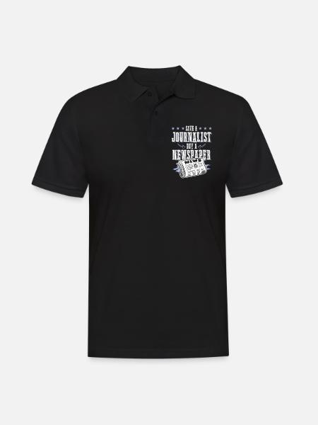 journalist zeitung - Männer Poloshirt - Schwarz