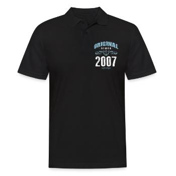 2007 original since - Männer Poloshirt - Schwarz - Vorne - Kai (181cm)