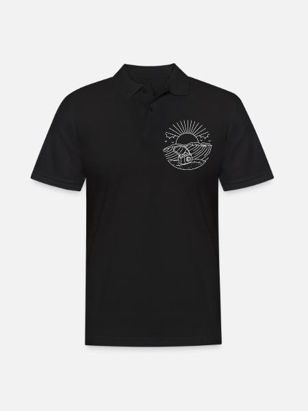 Vacation Beach Sunrise - Men's Polo Shirt - black