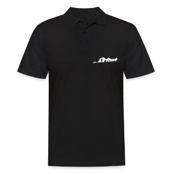 Idée de cadeau pour la randonnée en montagne en montagne - Polo Homme - noir - Devant - Kai (181cm)