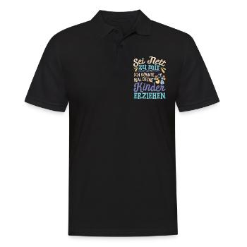 Kindergarten Erzieherin Kinder Spruch - Männer Poloshirt - Schwarz - Vorne - Kai (181cm)