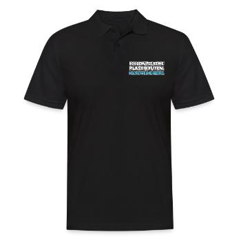 Keep The Sea Plastic Free Umweltschutz Meer retten - Männer Poloshirt - Schwarz - Vorne - Kai (181cm)