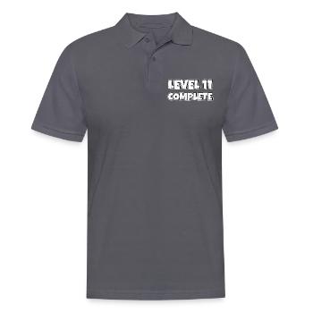 Level 11 Complete Geburtstagsgeschenk 11 Jahre - Männer Poloshirt - Anthrazit - Vorne - Nico (186cm)