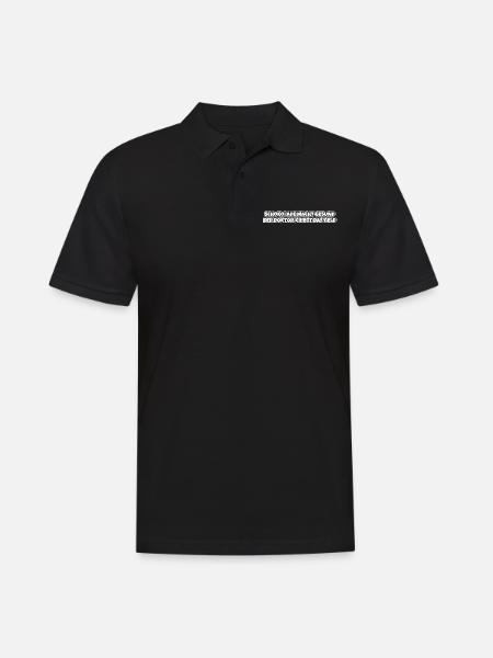 Schokolade macht gesund Lustiger Spruch Schokolade - Männer Poloshirt - Schwarz