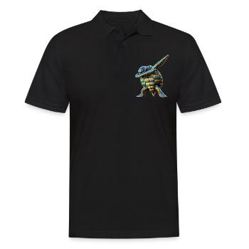 Drôle Dabbing Tortue de mer Amoureux des animaux - Polo Homme - noir - Devant - Kai (181cm)