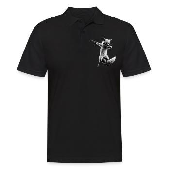 Lustiger Dabbing Fuchs Dance Tierliebhaber Dab - Männer Poloshirt - Schwarz - Vorne - Kai (181cm)