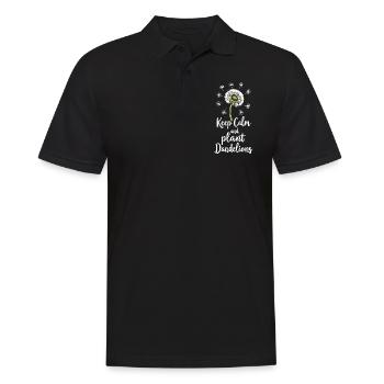 Dandelion Dandelion Lover Floral Floral - Polo Homme - noir - Devant - Kai (181cm)