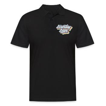 Birthday Babe Matching Group Birthday Party Gift - Men's Polo Shirt - black - Front - Kai (181cm)