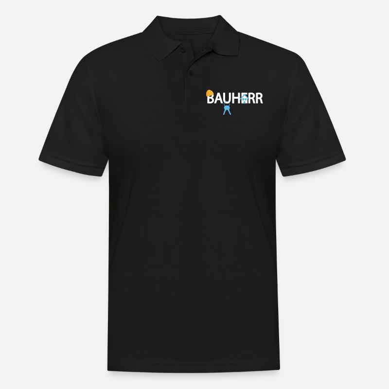 Bauherr - Männer Poloshirt - Schwarz