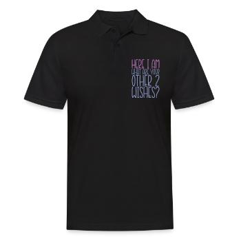 Me voici, quels sont vos 2 autres souhaits 2 - Polo Homme - noir - Devant - Kai (181cm)
