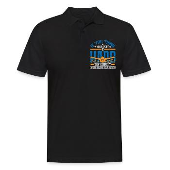 Try Doing It While Holding Your Breath - Men's Polo Shirt - black - Front - Kai (181cm)