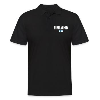 Finlande Finlande Drapeau finlandais Finn - Polo Homme - noir - Devant - Kai (181cm)