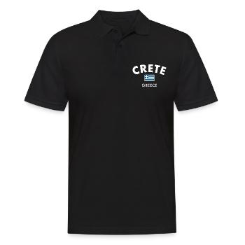 Crete Greece Greek Flag Greek - Men's Polo Shirt - black - Front - Kai (181cm)