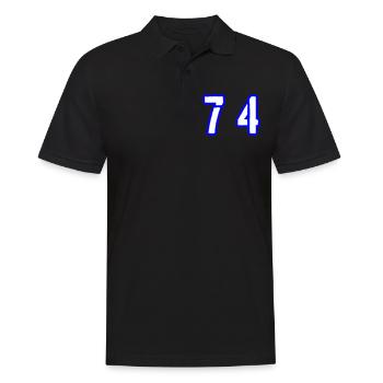 74 Symbole numérique - Polo Homme - noir - Devant - Kai (181cm)