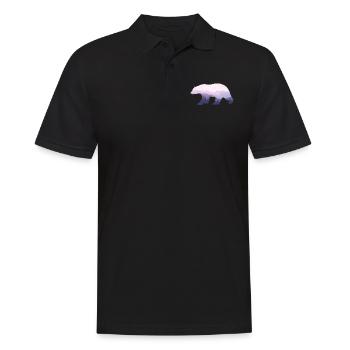 Bear bear bear mountains brown bear grizzly gift - Men's Polo Shirt - black - Front - Kai (181cm)
