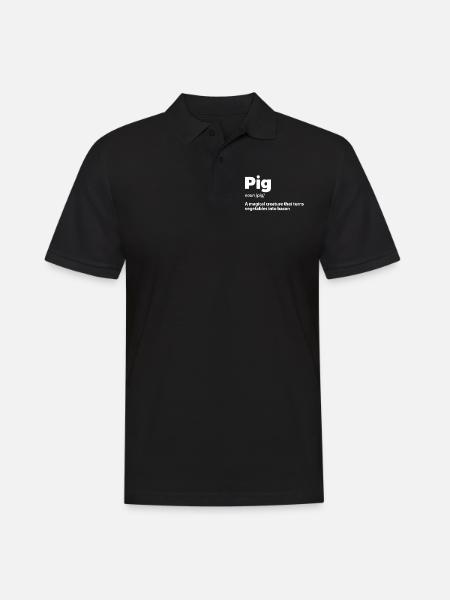 Cochon cochon cochon cochon - Polo Homme - noir
