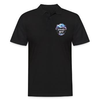 Blumenkind Blumenmädchen Hochzeit Heirat Geschenk - Männer Poloshirt - Schwarz - Vorne - Kai (181cm)