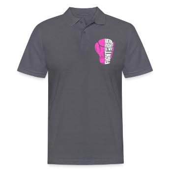 Cancer du sein Cancer du sein - Polo Homme - charbon - Devant - Nico (186cm)