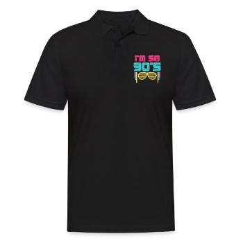 90s Sunglasses 90s Party Retro Gift - Men's Polo Shirt - black - Front - Kai (181cm)