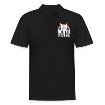 Satanismus Satan Death Metal Luzifer Geschenk - Männer Poloshirt - Schwarz - Vorne - Kai (181cm)