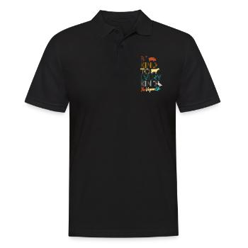 Vegan - Männer Poloshirt - Schwarz - Vorne - Kai (181cm)