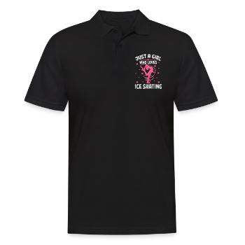 Eiskunstlauf - Männer Poloshirt - Schwarz - Vorne - Kai (181cm)