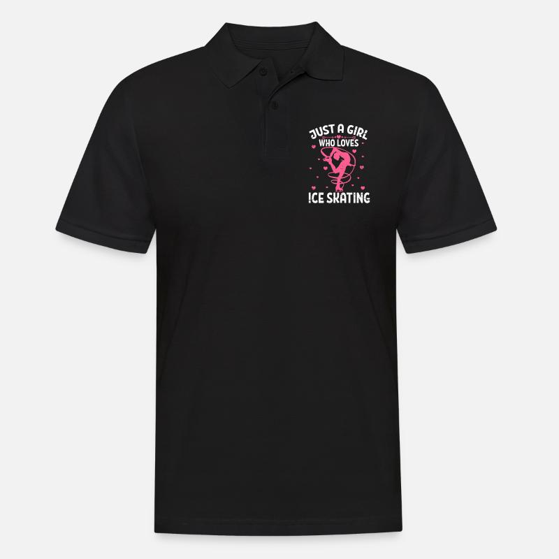 Eiskunstlauf - Männer Poloshirt - Schwarz