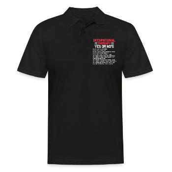 Ergotherapeut - Männer Poloshirt - Schwarz - Vorne - Kai (181cm)