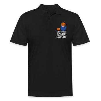 Nuggets de poulet Nugget Fast Food Food Gift - Polo Homme - noir - Devant - Kai (181cm)