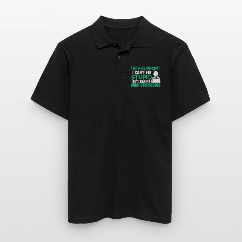 Technischer Support Computer IT Programmierer Männer Poloshirt