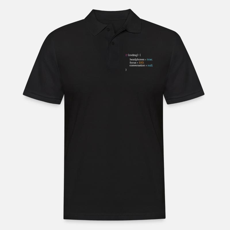 Coder - Männer Poloshirt - Schwarz