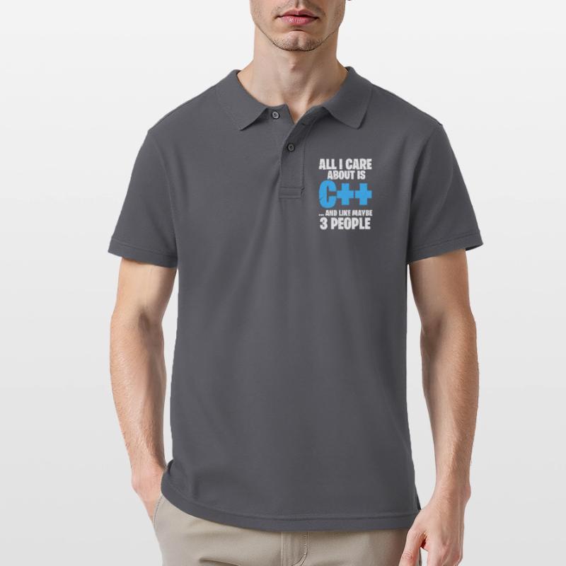 Programmer C ++ Code Coder Programming Men's Polo Shirt