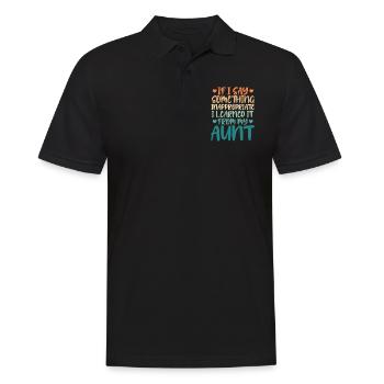 Aunt niece nephew - Men's Polo Shirt - black - Front - Kai (181cm)